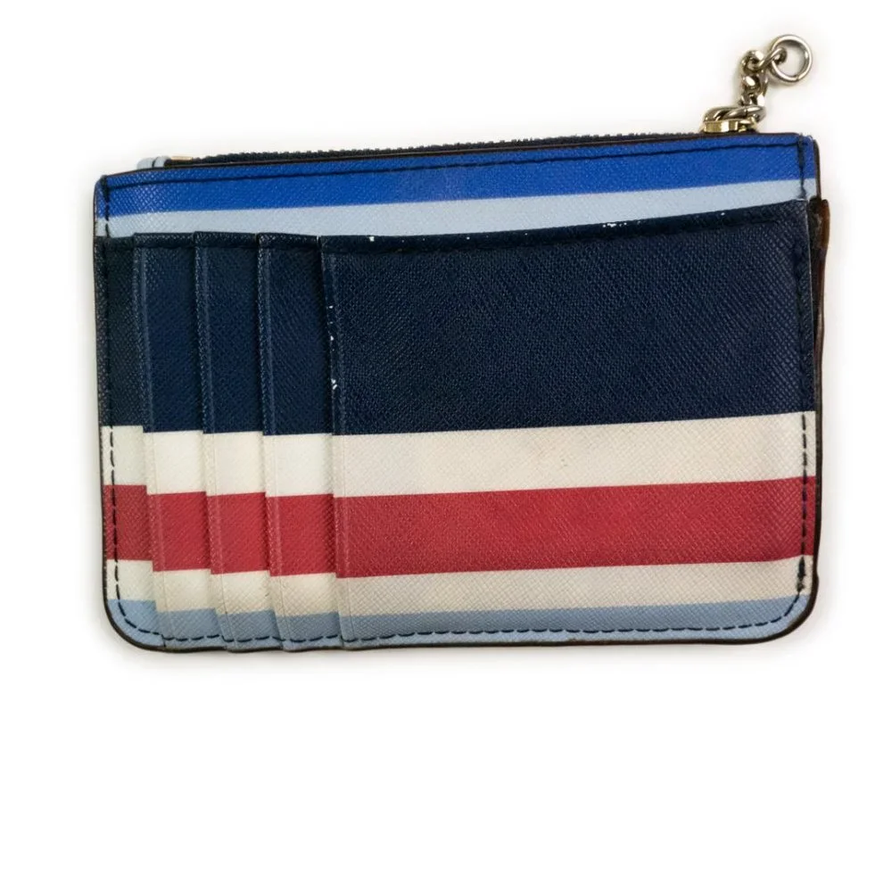 KATE SPADE striped slim wallet